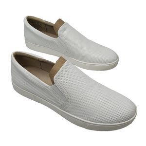 Naturalizer Sneaker Shoe Marianne White Leather Perforated Flat Women's 10.5